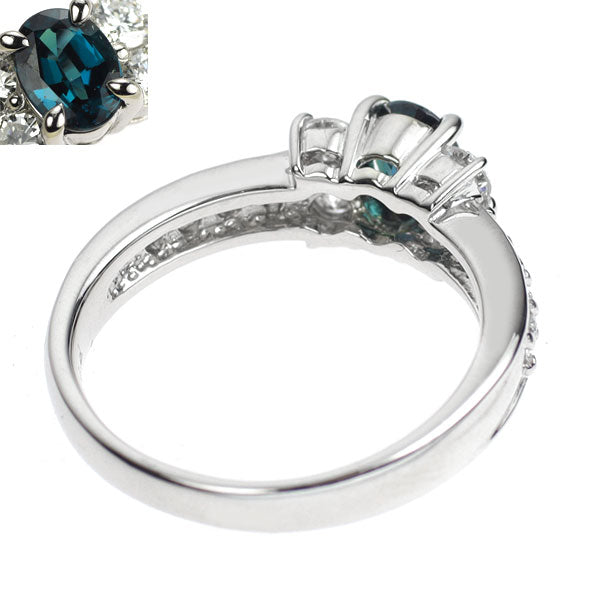 希少 Pt900 ブラジル産 アレキサンドライト ダイヤモンド リング 0.54ct D0.52ct