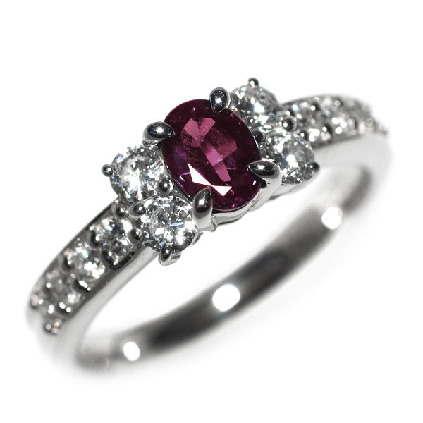 希少 Pt900 ブラジル産 アレキサンドライト ダイヤモンド リング 0.54ct D0.52ct