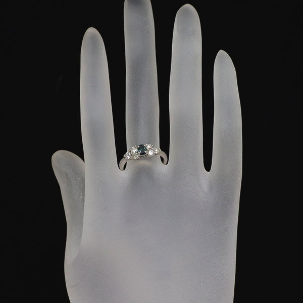 希少 Pt900 アレキサンドライト ダイヤモンド リング 0.26ct D0.57ct