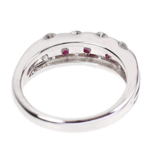 Pt900 ルビー ダイヤモンド リング 0.65ct D0.60ct