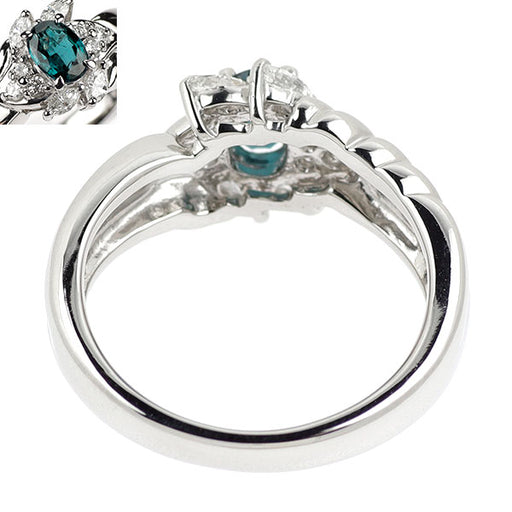 希少 Pt900 アレキサンドライト ダイヤモンド リング 0.425ct D0.25ct