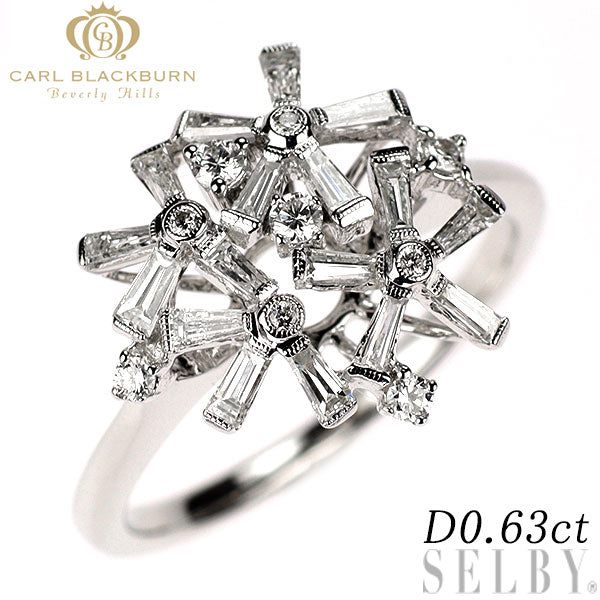 カールブラックバーン K18WG ダイヤモンド リング 0.63ct