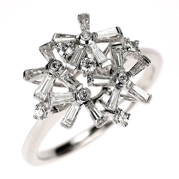 カールブラックバーン K18WG ダイヤモンド リング 0.63ct