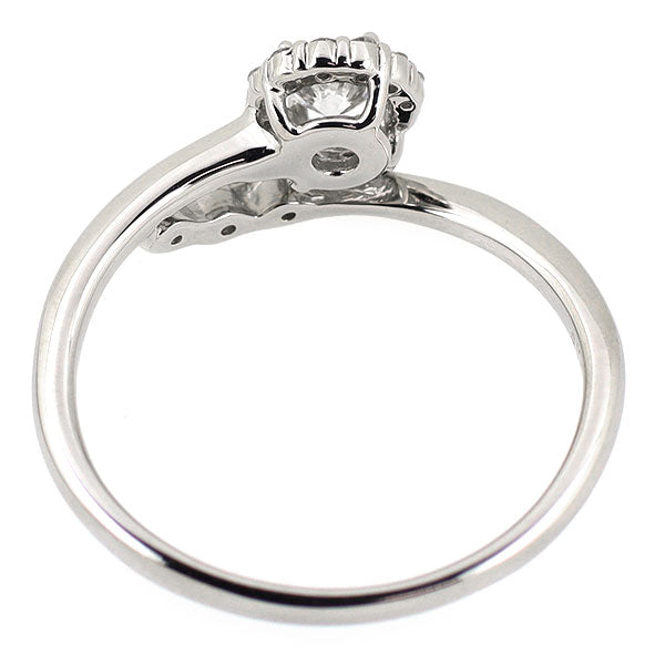 Pt900 ダイヤモンド リング 0.190ct D SI2 VG D0.16ct