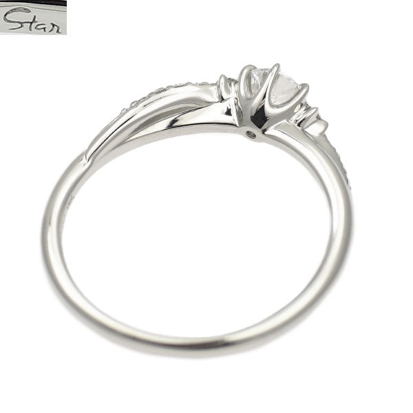 スタージュエリー Pt950 ダイヤモンド リング 0.235ct D0.05ct