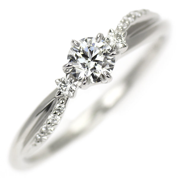 スタージュエリー Pt950 ダイヤモンド リング 0.235ct D0.05ct