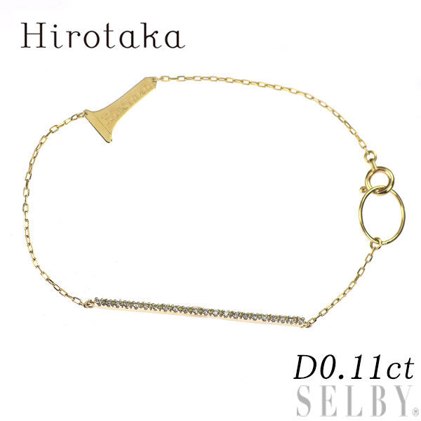 Hirotaka/ヒロタカ K10YG ダイヤモンド ブレスレット 0.11ct ロングバー GOSSAMER / ゴサマー