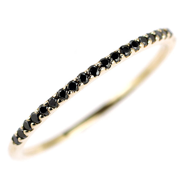 K10YG ブラックダイヤモンド リング 0.10ct