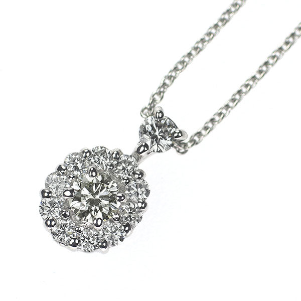 Pt900/Pt850 ダイヤモンド ペンダントネックレス 0.214ct D0.35ct