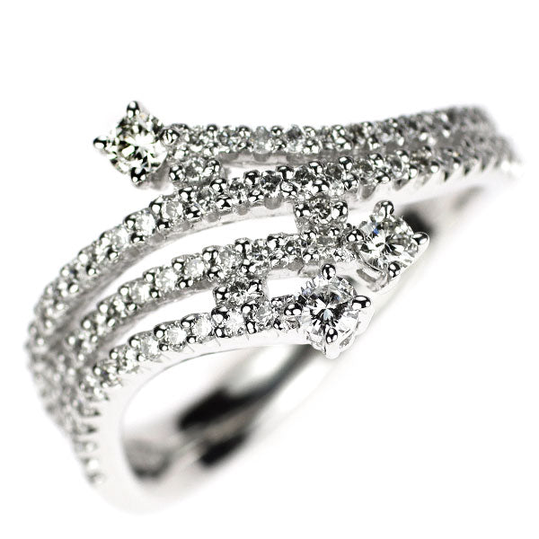 K18WG ダイヤモンド リング 0.52ct