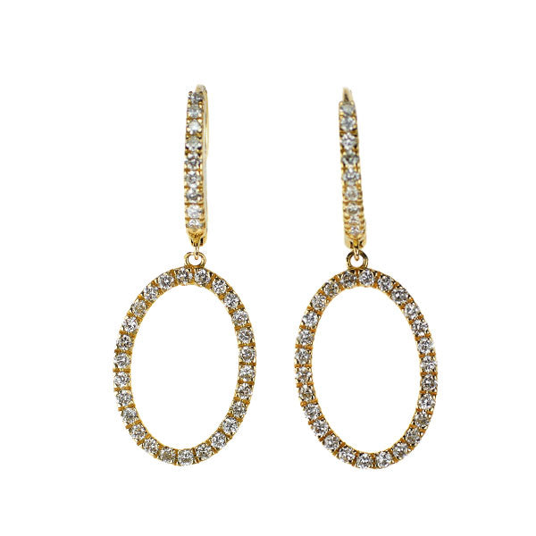 K18YG ダイヤモンド ピアス 0.50ct フープ