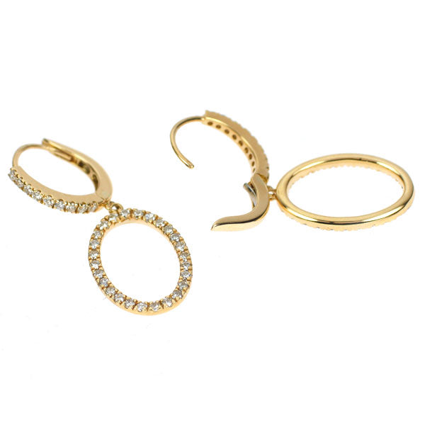K18YG ダイヤモンド ピアス 0.50ct フープ