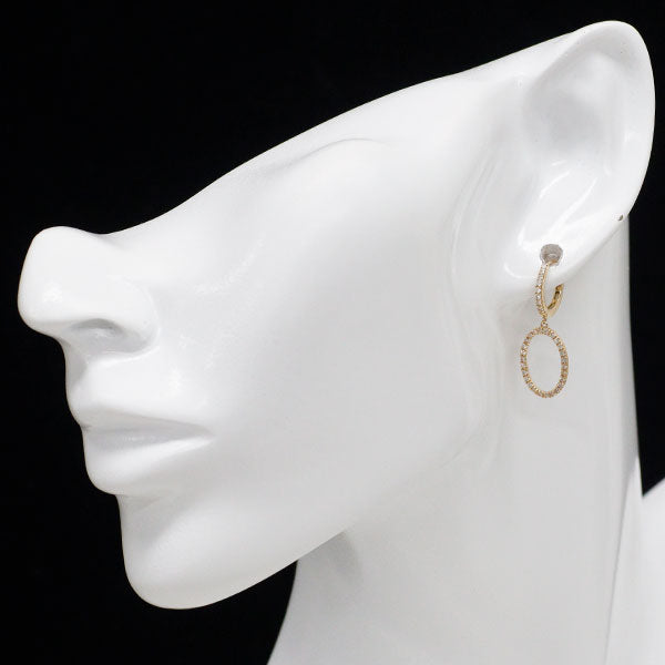 K18YG ダイヤモンド ピアス 0.50ct フープ