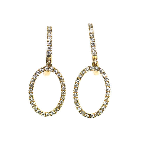 K18YG ダイヤモンド ピアス 0.50ct フープ