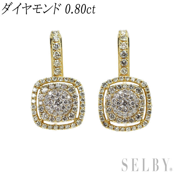K18YG ダイヤモンド ピアス 0.80ct