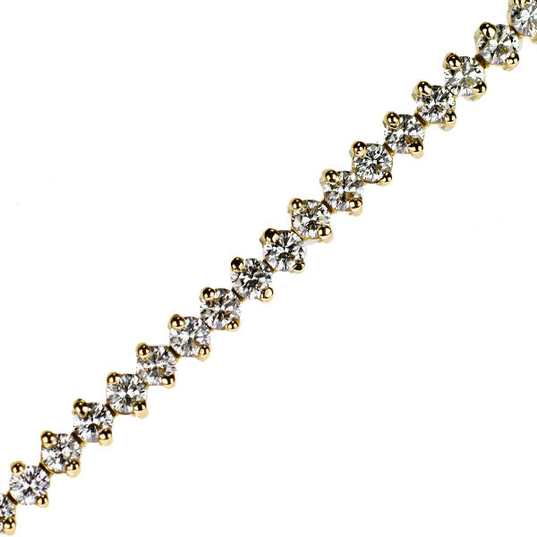 K18YG ダイヤモンド テニス ブレスレット 2.00ct