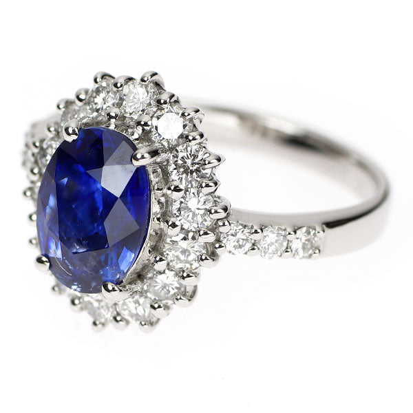 Pt950 サファイア ダイヤモンド リング 1.96ct D0.86ct