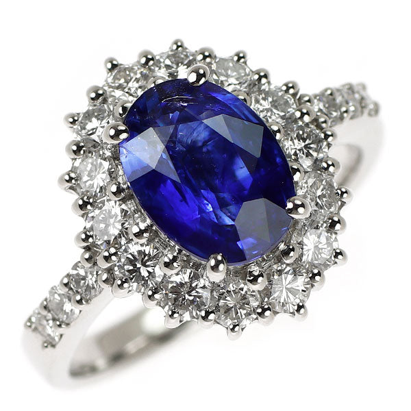 Pt950 サファイア ダイヤモンド リング 1.96ct D0.86ct