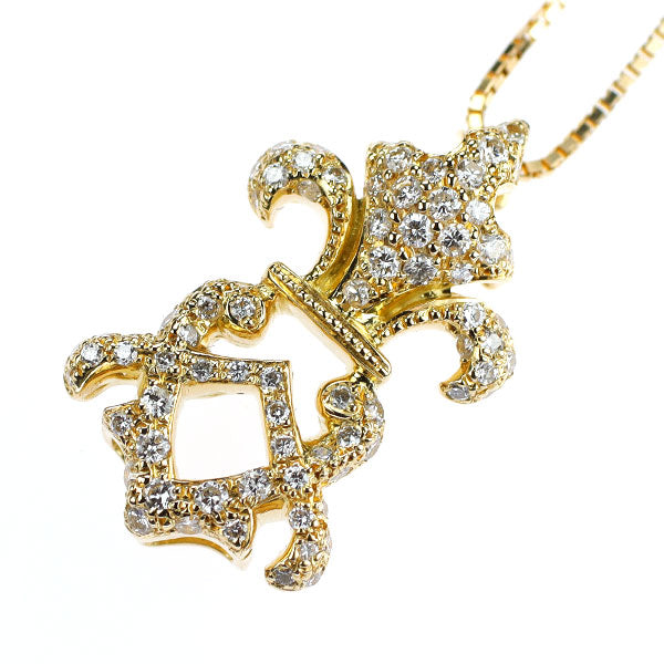 K18YG ダイヤモンド ペンダントネックレス 0.471ct 2WAY