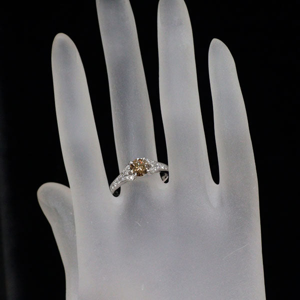 Pt900 ダイヤモンド リング 1.028ct D0.38ct