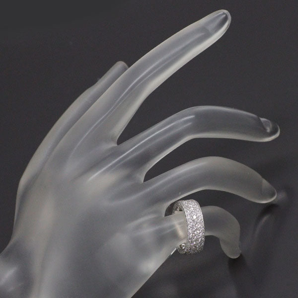 K18WG ダイヤモンド リング 2.42ct ピンキー フルエタニティ パヴェ