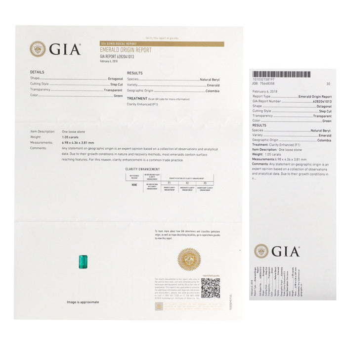 K18WG コロンビア産(F1) エメラルド ダイヤモンド リング 1.05ct D1.60ct