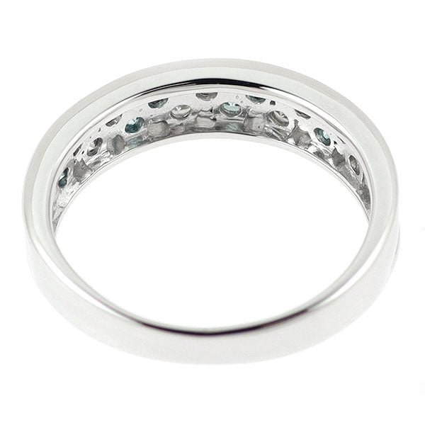 K18WG アイスブルーダイヤモンド リング 0.25ct D0.25ct