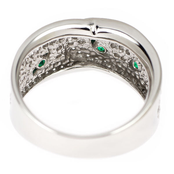 Pt900 エメラルド ダイヤモンド リング 0.16ct 0.74ct