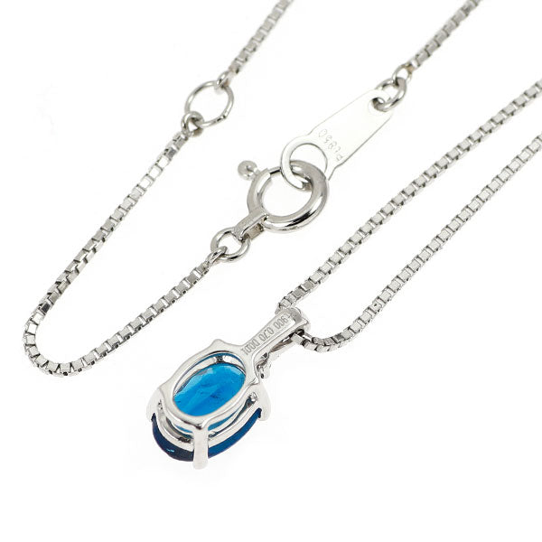 Pt900/Pt850 アパタイト ダイヤモンド ペンダントネックレス 0.70ct D0.01ct
