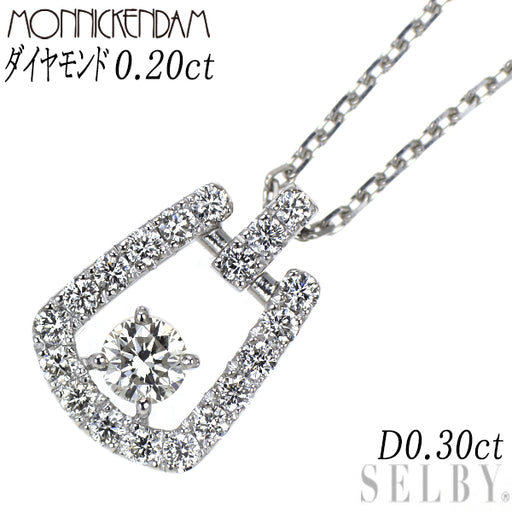 モニッケンダム Pt900/Pt850 ダイヤモンド ペンダントネックレス 0.20 