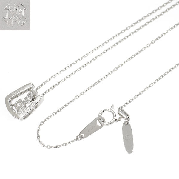 モニッケンダム Pt900/Pt850 ダイヤモンド ペンダントネックレス 0.20ct D0.30ct