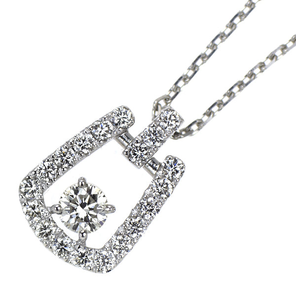 モニッケンダム Pt900/Pt850 ダイヤモンド ペンダントネックレス 0.20ct D0.30ct