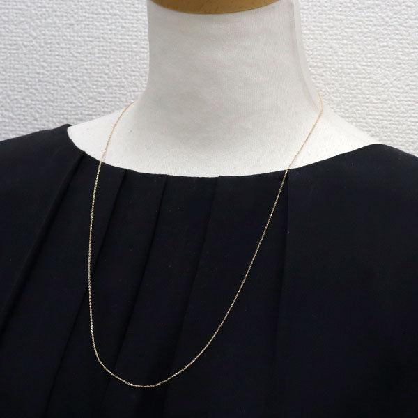 K18YG アズキ チェーンネックレス スライドピン付き ～60cm