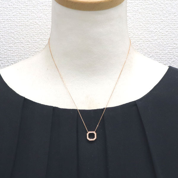 グッチ K18PG ダイヤモンド ペンダントネックレス オクタゴナル