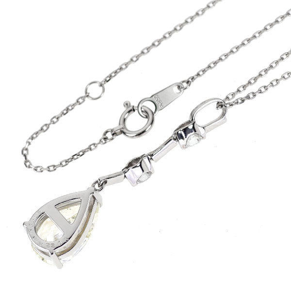 Pt900/ Pt850 ペアシェイプ ダイヤモンド ペンダントネックレス 3.308ct VLY SI2 D0.22ct