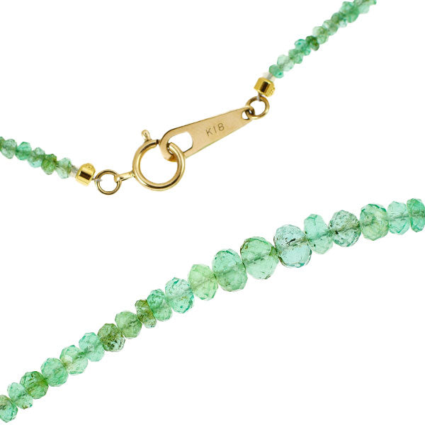 K18YG エメラルド ネックレス 25.00ct