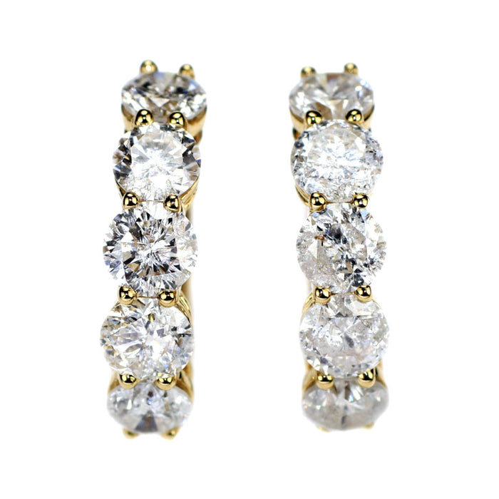 K18YG ダイヤモンド ピアス 2.00ct フープ