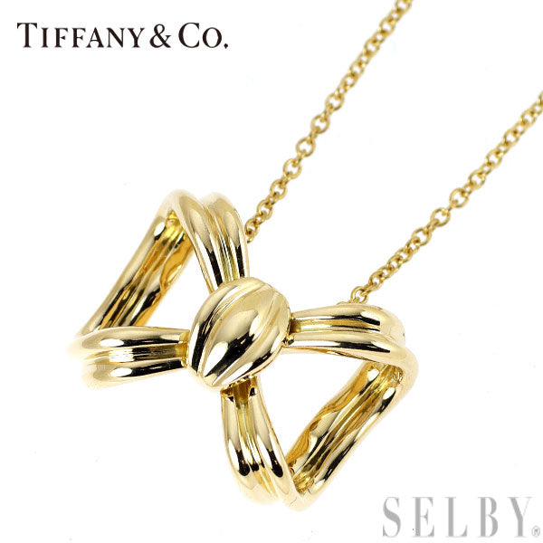 Tiffany & Co. ゴールド リボンネックレス Tiffany & Co. - ティファニー TIFFANY＆CO リボン ネックレス