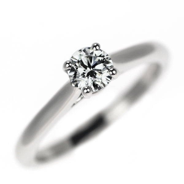 カルティエ Pt950 ダイヤモンド リング 0.32ct F VVS1 3EX ソリテール 49号