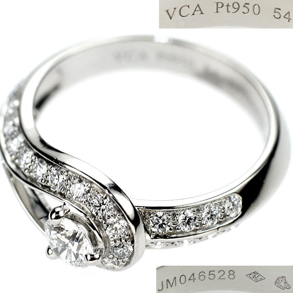 ヴァンクリーフ＆アーペル Pt950 ダイヤモンド リング 0.33ct D VVS2 3EX クチュール 54号 《セルビー銀座店》【中古】