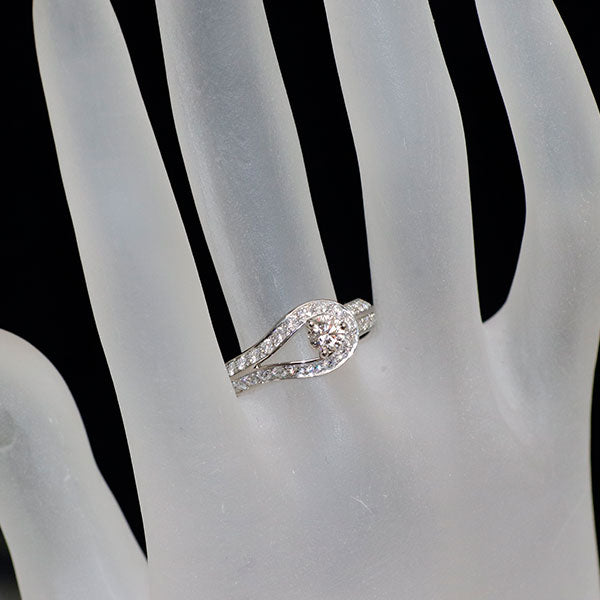 ヴァンクリーフ＆アーペル Pt950 ダイヤモンド リング 0.33ct D VVS2 3EX クチュール 54号 《セルビー銀座店》【中古】