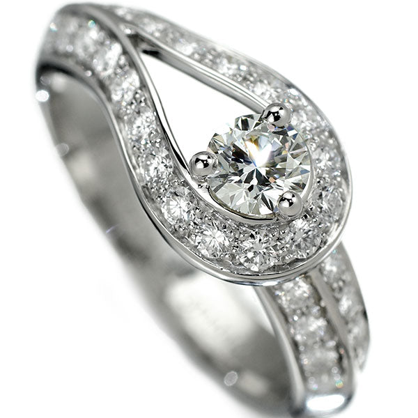 ヴァンクリーフ＆アーペル Pt950 ダイヤモンド リング 0.33ct D VVS2 3EX クチュール 54号 《セルビー銀座店》【中古】