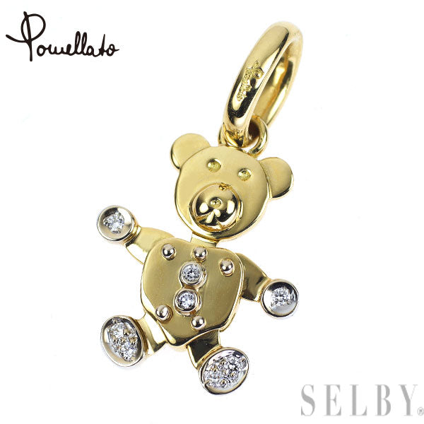 ポメラート K18YG/WG ダイヤモンド ペンダント オルセット テディベア 1240001039742_1-1.jpg