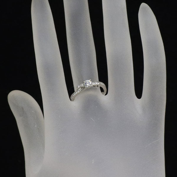 シャネル Pt950 ダイヤモンド リング 0.30ct F VVS2 3EX リュバン ドゥ シャネル 50号