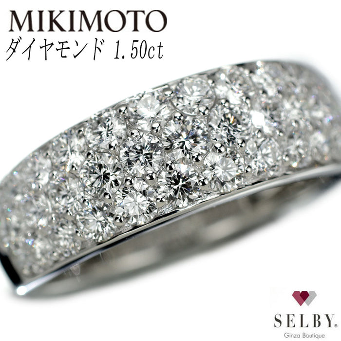 ミキモト K18WG ダイヤモンド リング 1.50ct パヴェ 《セルビー銀座店》【中古】