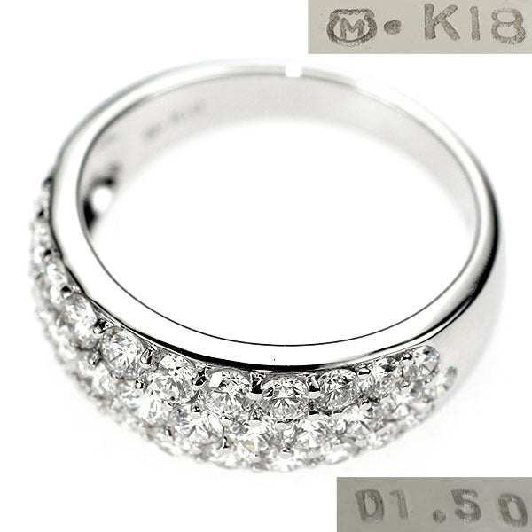 ミキモト K18WG ダイヤモンド リング 1.50ct パヴェ 《セルビー銀座店》【中古】