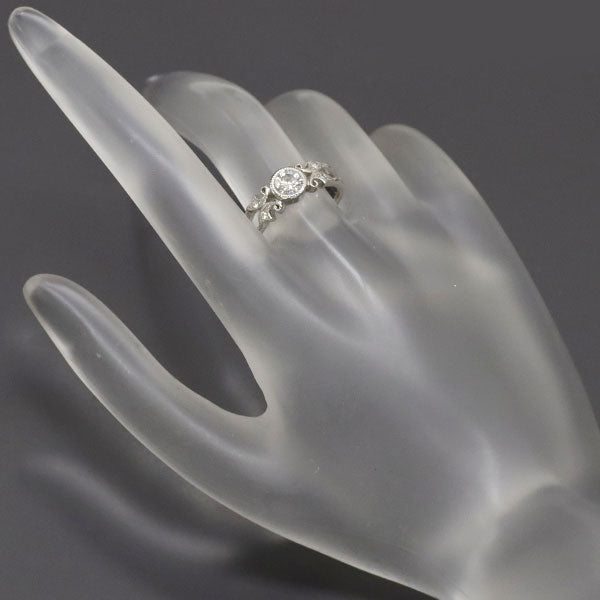 Pt900 ダイヤモンド リング 0.45ct D0.03ct
