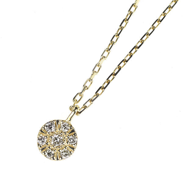 アガット K10YG ダイヤモンド ペンダントネックレス 0.03ct