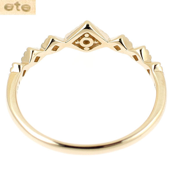 エテ/ete K10YG ダイヤモンド リング 0.01ct ピンキー