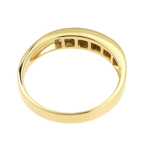 K18YG ダイヤモンド リング 0.35ct 一文字